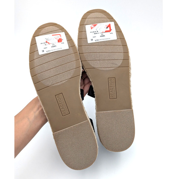 Kenneth Cole Reaction Luna Espadrille Flats Women's Black Size US6 - Picture 7 of 12